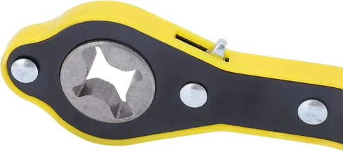 Vista 5 de Llave de trinquete para ahorro de mano de obra, ABS antideslizante de mango largo, llave de trinquete ajustable para reparación de neumáticos