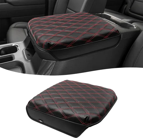 Vista 10 de KBH Funda para reposabrazos de consola central para Chevy Silverado y GMC Sierra 1999-2007, Avalanche & Suburban y Tahoe 2002-2006, asiento de negro