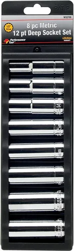 Vista 5 de Performance Tool W38700 - Juego de llaves métricas profundas de 10 piezas, 3/8 pulgadas, 12 puntos