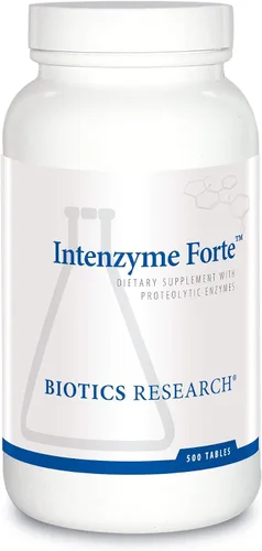 Vista 9 de BIOTICS RESEARCH Intenzyme Forte™ Enzimas pancreáticas proteolíticas, pancreatina, bromelina, papaína, lipasa, amilasa – Suplemento apoya
