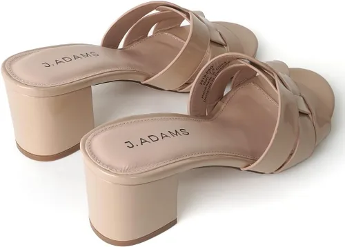 Vista 4 de J. Adams Nori Mules para mujer - Sandalias elegantes de tacón de bloque