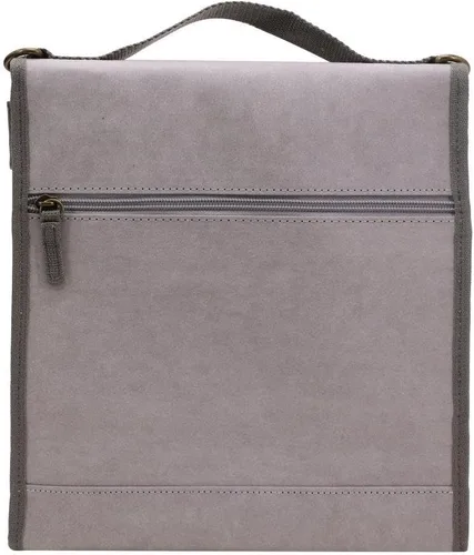 Vista 2 de Bolsa de almuerzo enrollable aislada con correa para el hombro. (gris)