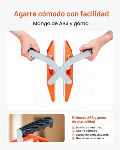Vista 5 de VEVOR Abrazaderas de transporte de piedra de doble mano, capacidad de carga de 660 libras, paquete de 2 soportes de panel de granito herramientas