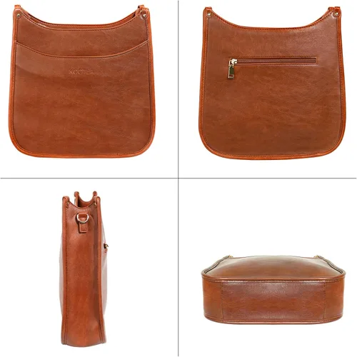 Vista 4 de KOGTLA Hobo Crossbody Leather Bags with Guitar Strap for Women
