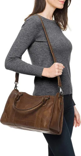 Vista 6 de Frye Melissa - Bolso de cuero con cremallera, Marrón