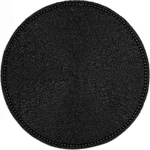 Vista 26 de Manteles individuales de 13 pulgadas con cuentas redondas para mesa de comedor - Manteles decorativos con cuentas de vidrio y respaldo de algodón