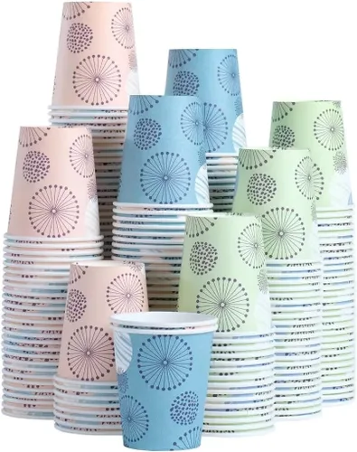 Vista 13 de Clawsoff [Paquete de 300] Vasos de papel de 3 onzas, vasos pequeños para enjuague bucal de 3 onzas, mini vasos de baño desechables, vasos de papel