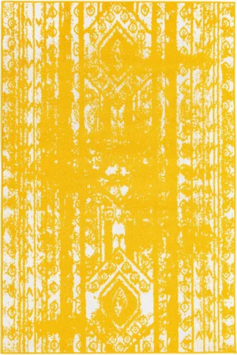 Vista 54 de Unique Loom Lennon Collection - Alfombra de área Zal (2 pies x 3 pies 1 pulgada, rectangular, gris y marfil)