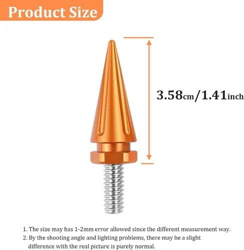Vista 6 de Tornillos de punta para parabrisas de motocicleta, tornillos de carenado de motocicleta, aptos para Harley Road Glide 2015-2021, naranja