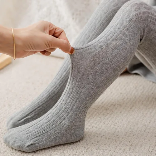 Vista 6 de vanberfia Medias de algodón de punto trenzado para bebés y niñas pequeñas