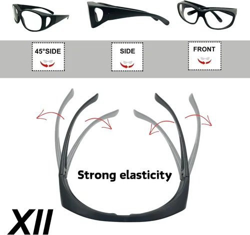 Vista 7 de XII WY Gafas de sol de seguridad para hombres y mujeres, gafas tácticas airsoft para tiro y deportes extremos ANSI Z87.1+ y clasificación CE