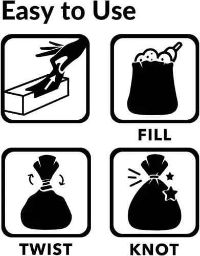 Vista 5 de BOS, Bolsas de basura sucias que sellan olores – Bolsas desechables – Sin olor ni olor (tamaño: XL) (Color: blanco) (50 unidades, paquete de 1)