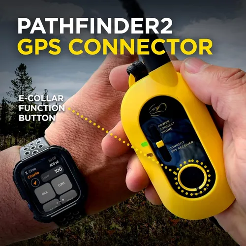 Vista 2 de Dogtra Pathfinder 2 - Collar con rastreador GPS + puntos de contacto de titanio de 3/4 pulgadas 9 millas, luz LED, sin tarifas mensuales