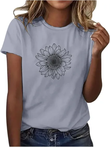 Vista 54 de Camiseta con estampado de animales para mujer, camiseta de libélula divertida, linda camiseta de manga corta, blusa de primavera 2023, camisas