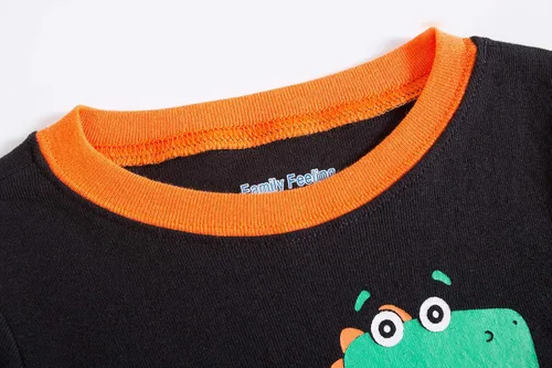 Vista 5 de Family Feeling Juegos de pijama de dinosaurio para niños pequeños, 100 % algodón