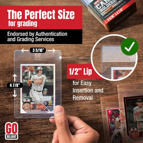 Vista 2 de Tarjeteros semirrígidos para PSA, SGC, BGS, CSG – 100 paquetes – Fundas para tarjetas de béisbol – 50 tarjeteros para tarjetas intercambiables + 50