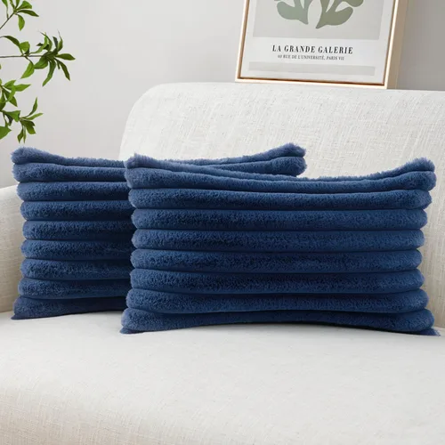 Vista 32 de MIULEE - Juego de 2 fundas de cojín decorativas de piel sintética de 18 x 18 pulgadas, arte moderno francés para el hogar, almohadas suaves