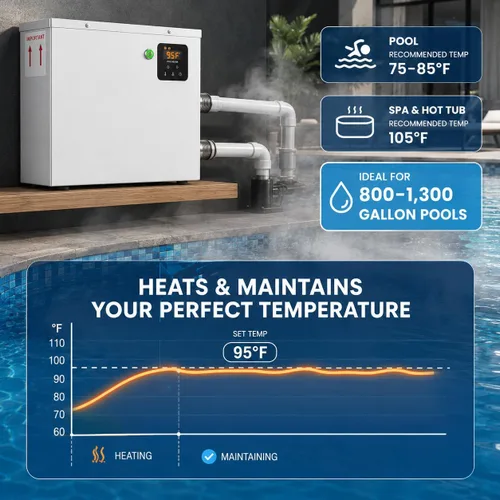 Vista 6 de Calentador eléctrico de spa para piscinas enterradas y sobre