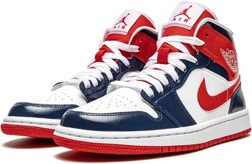 Vista 2 de Nike Jordan Zapatos para mujer Air Jordan 1 Mid SE Light Club CW1140-100 NegroBlanco-Multi