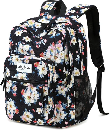 Vista 27 de Abshoo Classical Basic Mochila de viaje para escuela resistente al agua. Mochila escolar de espalda., Negro), BPDU1B1