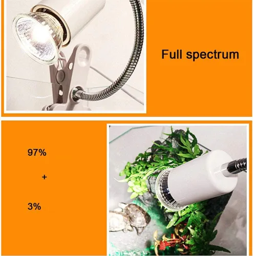 Vista 4 de Bombillas de calor UVA+UVB de 75 W para reptiles y anfibios, lámpara de calefacción de tortuga, base E26, bombilla solar de espectro completo