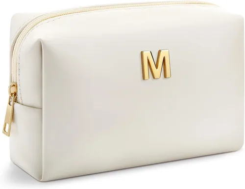 Vista 26 de Kigeli Initial Makeup Bag Gifts for Women Teen Girls Bridesmaid, C