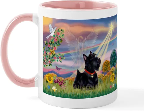 Vista 7 de CafePress Cloud Angel & Scotty Taza de café de cerámica (11 oz)
