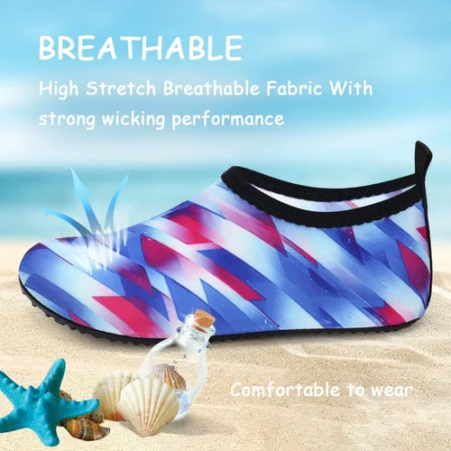 Vista 2 de ANLUKE Zapatos de agua para niños y niñas calcetines acuáticos de secado rápido para la playa natación deportes al aire libre para niños pequeños
