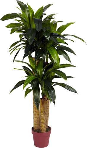 Vista 4 de Nearly Natural, Green 4855 35 pulgadas. Sansevieria con maceta negra