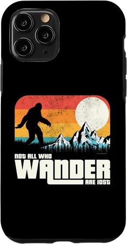 Vista 10 de Funda para iPhone 14 Retro Not All Who Wander Are Lost Sasquatch Yeti Bigfoot