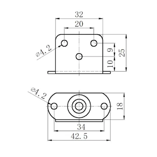 Vista 2 de Norgail Paquete de 4 ruedas giratorias de placa en forma de L de 1 pulgada, rodamiento de bolas, placa de montaje lateral en forma de L, carcasa