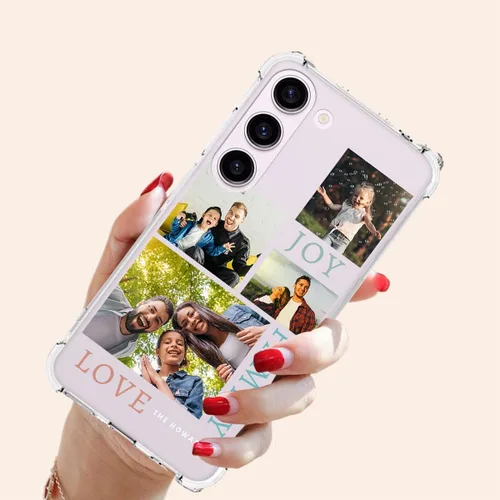 Vista 2 de Funda de teléfono personalizada para Galaxy S23, funda para múltiples fotos con parachoques de TPU ultra delgada, collage personalizado de múltiples