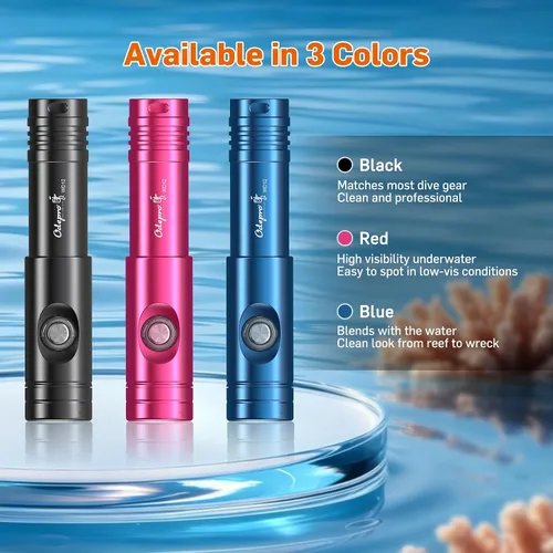 Vista 7 de WD12 - Linterna de buceo de 1400 lúmenes, color negro