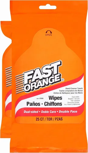 Vista 7 de Toallas de Limpieza de Alta Resistencia Fast Orange Eliminan Grasa Dura, Mugre, Pintura, Resinas, Pegamento y Más, para Manos, Herramientas