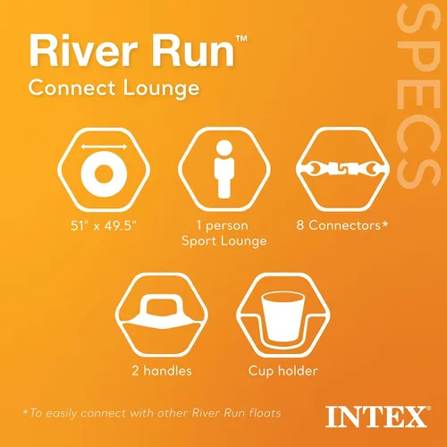 Vista 2 de Intex River Run Gomón inflable para descansar en el agua con conectores 58854EP (2 unidades).