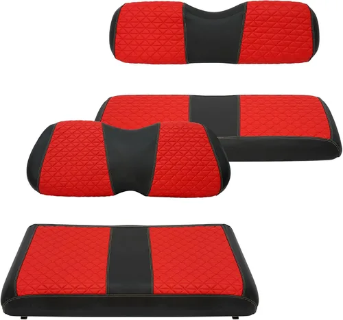 Vista 11 de XUANYUDG0769 Fundas de Asiento Delantero y Trasero para Carrito de Golf para EZGO TXT/RXV Club Car DS/Precedent Yamaha G29, Hechas de Vinilo