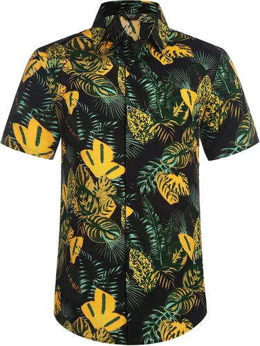 Vista 4 de COOFANDY Conjunto de camisa hawaiana y pantalones cortos a juego para la familia, conjunto de blusa floral para hombre y mujer