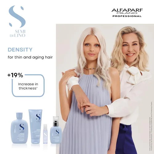 Vista 5 de Alfaparf Milano Semi di Lino - Crema espesante de densidad para cabello fino, protección térmica, construye el cuerpo, rellena el cabello, producto