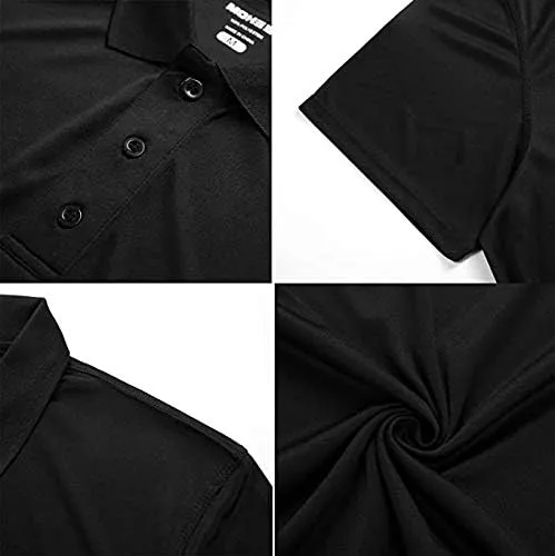 Vista 3 de Polo de golf para hombre grande y alto, ajuste seco, manga corta, impresión, rendimiento que absorbe la humedad, deportivo, casual, polo M-7XL