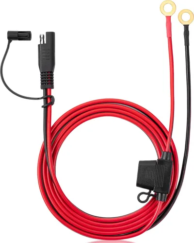 Vista 7 de Bates - Conector de batería SAE, arnés de terminal SAE a junta tórica, conector de batería de 2 pines, 2 pies, 1 paquete, 10 AWG