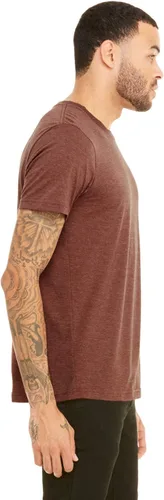 Vista 3 de Camiseta lisa de manga corta unisex, jaspeada (3001CVC) de Bella, 3001C, M, Arcilla jaspeada