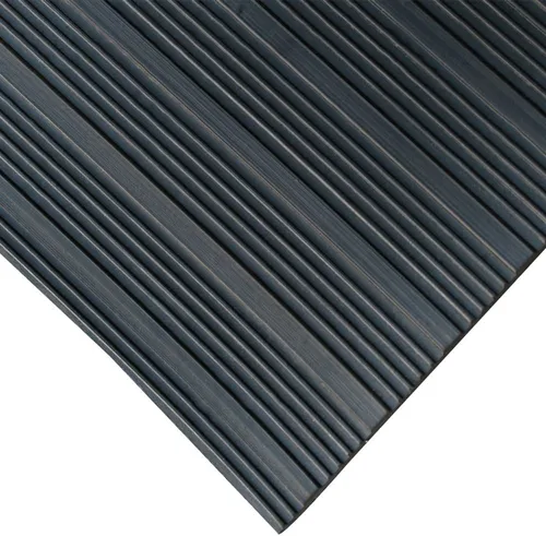 Vista 2 de Rubber-Cal Alfombrillas de goma corrugada de costillas compuestas, rollo de 1/8 pulgadas de grosor x 3 pies x 1 pie