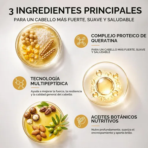 Vista 5 de Máscara de Queratina para el Cabello 2 Pack - Regalo para Ella, Tratamiento de Acondicionador Profundo de Péptidos para Cabello Dañado, Seco