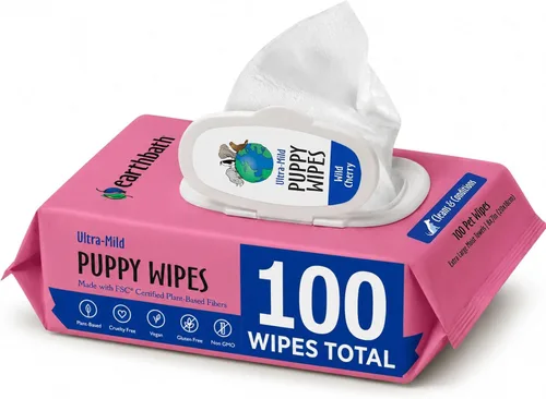 Vista 9 de earthbath Toallitas ultra suaves para cachorros de cereza silvestre, 100