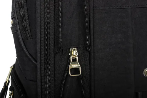 Vista 5 de Steve Madden Designer Luggage Collection - Maleta ligera expandible de 240in bolsa a cuadros con ruedas giratorias de tamaño mediano negro 240in