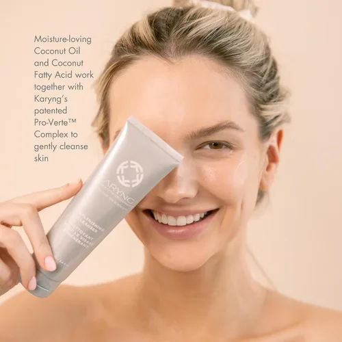 Vista 2 de KARYNG Limpiador reabastecedor, lavado facial natural y orgánico, limpiador facial suave con aceite de coco, hidratante y calmante, 6.7 onzas