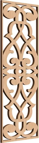 Vista 14 de 9 3/8"W x 24 3/8"H x 1/4"T Bellaire Decorativos Paneles de pared de madera calado, abedul