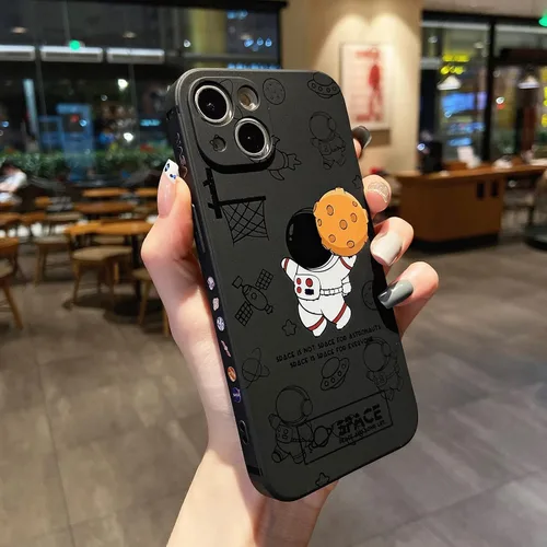 Vista 2 de Yonds Queen Funda protectora de TPU suave a prueba de golpes para iPhone SE 2022 (3ª generación) iPhone 7/8/SE2 (2020), diseño espacial
