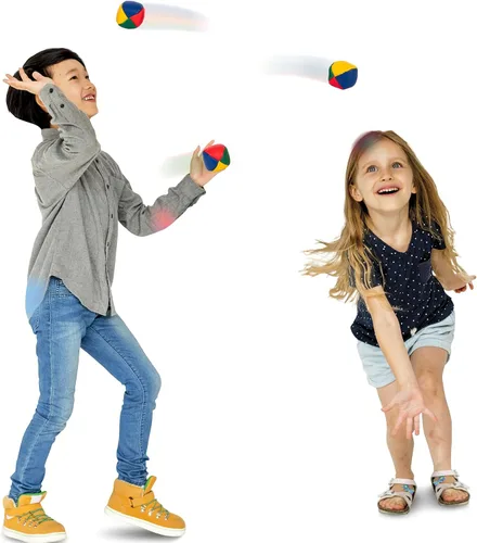 Vista 4 de ArtCreativity Bolas de malabares para principiantes y profesionales (juego de 3) juguete de aprendizaje, juego de bolas de malabares para aprender a