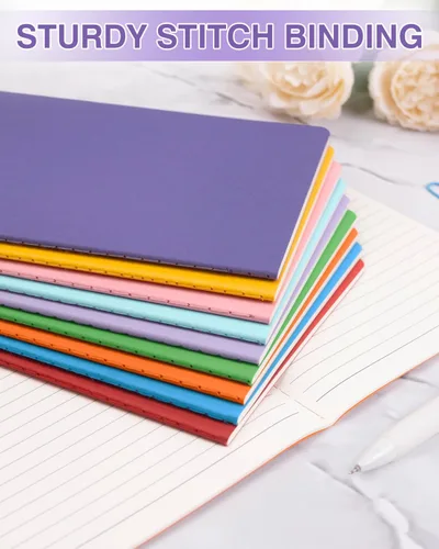 Vista 5 de Dynta A5 Journals 45pcs 15 Colors Lined Notebooks Bulk College Ruled 5.5 x 8.3 Inches for Class or Conference, 30 Sheets/60 Pages